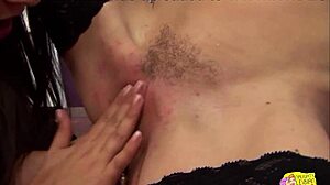 Experienced Brunette Guides Cute Skinny Blonde in Unique Lesbian Play