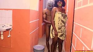 girlfriend's ebony pussy drips cum after hot fuck