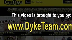 Bound lezdomina receives oral fingering from submissive teen in high definition.