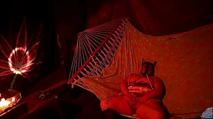 Moaning loudly as I finger her wet pussy