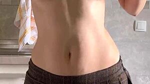 cute petite girl touching her wet pussy solo - maiskii