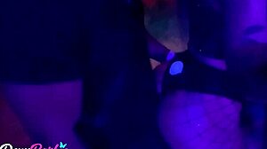 Hot Latina MILF with huge ass fucks a guy right in the club!