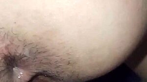 Slut takes huge anal cumshot and pushes it all out teasingly