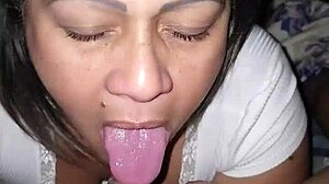 My stepmother wakes me with a blowjob