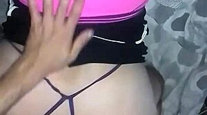 pov solo doggystyle with blue thong