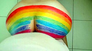 Step son fucked mom in a tight ass and finished her anal