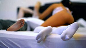 Colegiala Bangs Brother's Friend In Motel During Family Dinner