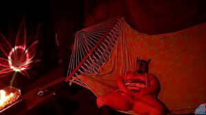 Moaning loudly as I finger her wet pussy