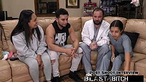 Mia's Pussy Blasted as Brother Watches Backstage