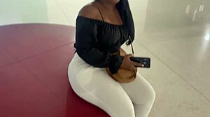 Beautiful brunette with big ass meets stranger in mall, gets taken home and fucked hard. What happens next?