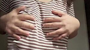 hot indian milf step mom teases big boobs on webcam solo