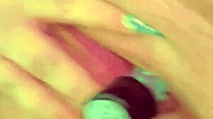 Horny fuckmeat masturbates with toys roughly