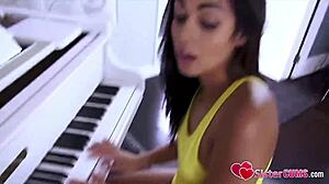 Annoying bro pisses off his stepsis in the garden?