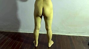 Fine ass amateur girl working out at home!