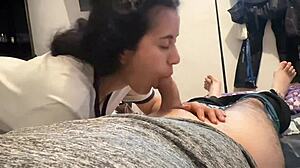 I want you to fill my mouth with your cum, padrastro