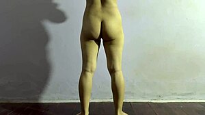 Fine ass amateur girl working out at home!