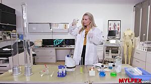 mylfex - big melons milf scientist works hard in lab