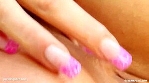 hey, eliza's gonzo style solo fingering her ebony ass close up on give me pink...