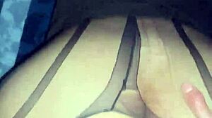 I Meet My Muscular Ex-Girlfriend, She Submits In Stockings For Doggystyle Handjob And Big Cock Creampie Sex.