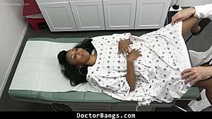 Doctor discovers the teen 18+ had been sexually active and asks for a favor to keep it a secret - doctorbangs