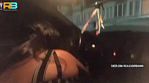 Slut Wife Sucks Big Black Cock In Car. Calls Cuckold Husband To Watch Publicly.