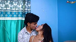 Desi girlfriend gets hardcore banged by two friends in a full dirty talk movie