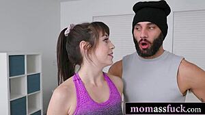 fitness guru shows hot mom new moves in steamy anal session