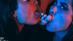 my feet worshipped by horny sluts in 3some