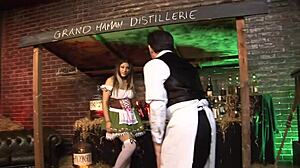 a pretty fraulein seduced into threesome with big cock