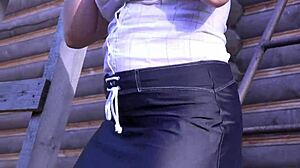 Milf: 'Check my wet pussy outdoor pissing stream?'