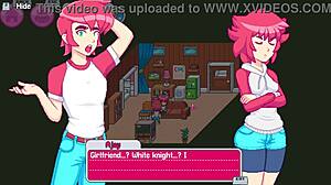 In the shower, the step sister drops her towel, revealing her small tits to the dandy boy.