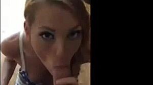 German Amateur Sucks Cock in Homemade European Session