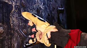 Ebony Slut Bound in Submission for Anal Gangbang Domination and Hardcore Fucking