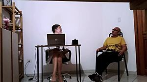 i watched secretary masturbate before banging client at reception