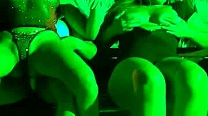 maid flashing and getting submissive at the cabaret party