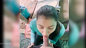 Young Colombian Babe Milks Cock For Cash