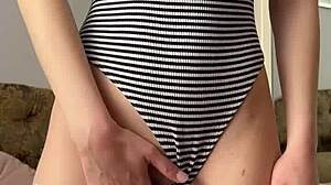 Homemade Teen Fingering and Dildo Play with Tight Pussy