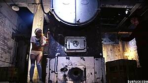 Ebony Slut Bound in Submission for Anal Gangbang Domination and Hardcore Fucking