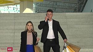 Megan glock rich lady blows guards in threesome