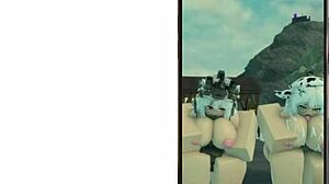 Roblox Cute Military Girl Dances Sexy with Cowgirl