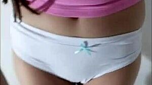 Following my stepsister secretly, licking her pink tight pussy, almost caught