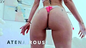 I got double penetration with atena rouse, full anal creampie and big gape, white girl latina