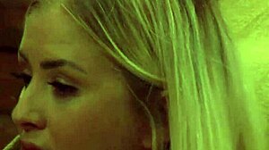 Busty lesbian slave masturbates with mistress in domination scene