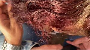 Venezuelan babe spreads gaping pussy and big ass close up