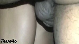 thrusting dick in ebony whore's ass and cumming in her mouth