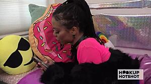 ebony vixen kira squirts as bryan pounds her wet cunt and asshole