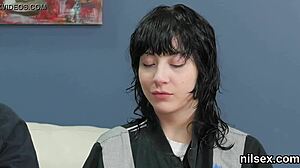 Naughty cutie endures brutal anal fucking in butthole asylum