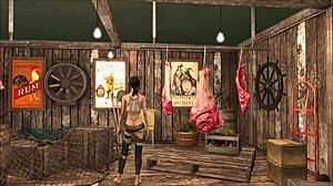 Slutty brunette teen teases in Fallout 4 sexy fashion