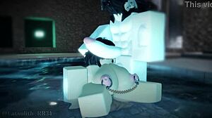 Shy girl rides monster cock roughly with blowjob and bent over sex