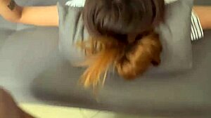 Teen sister-in-law masturbates to christmas movies